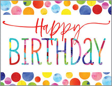 Load image into Gallery viewer, Watercolor Birthday Dots Card
