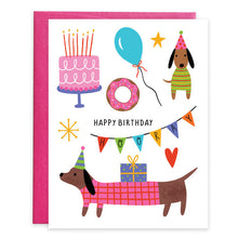 Load image into Gallery viewer, Dachshund Birthday Card