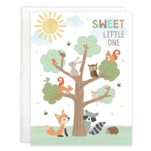 Load image into Gallery viewer, Forest Animal Tree Baby Card