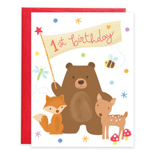 Load image into Gallery viewer, First Birthday Forest Card