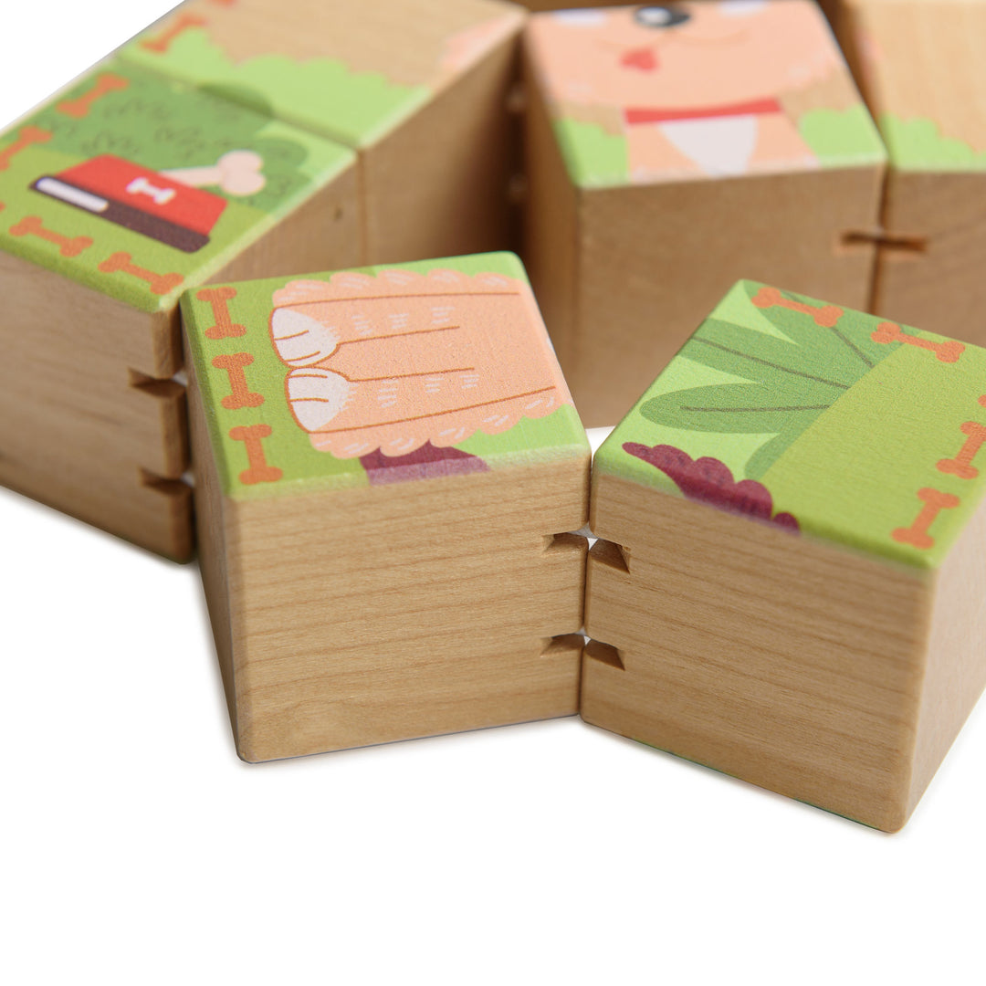 Wooden Cube Snake Puzzle