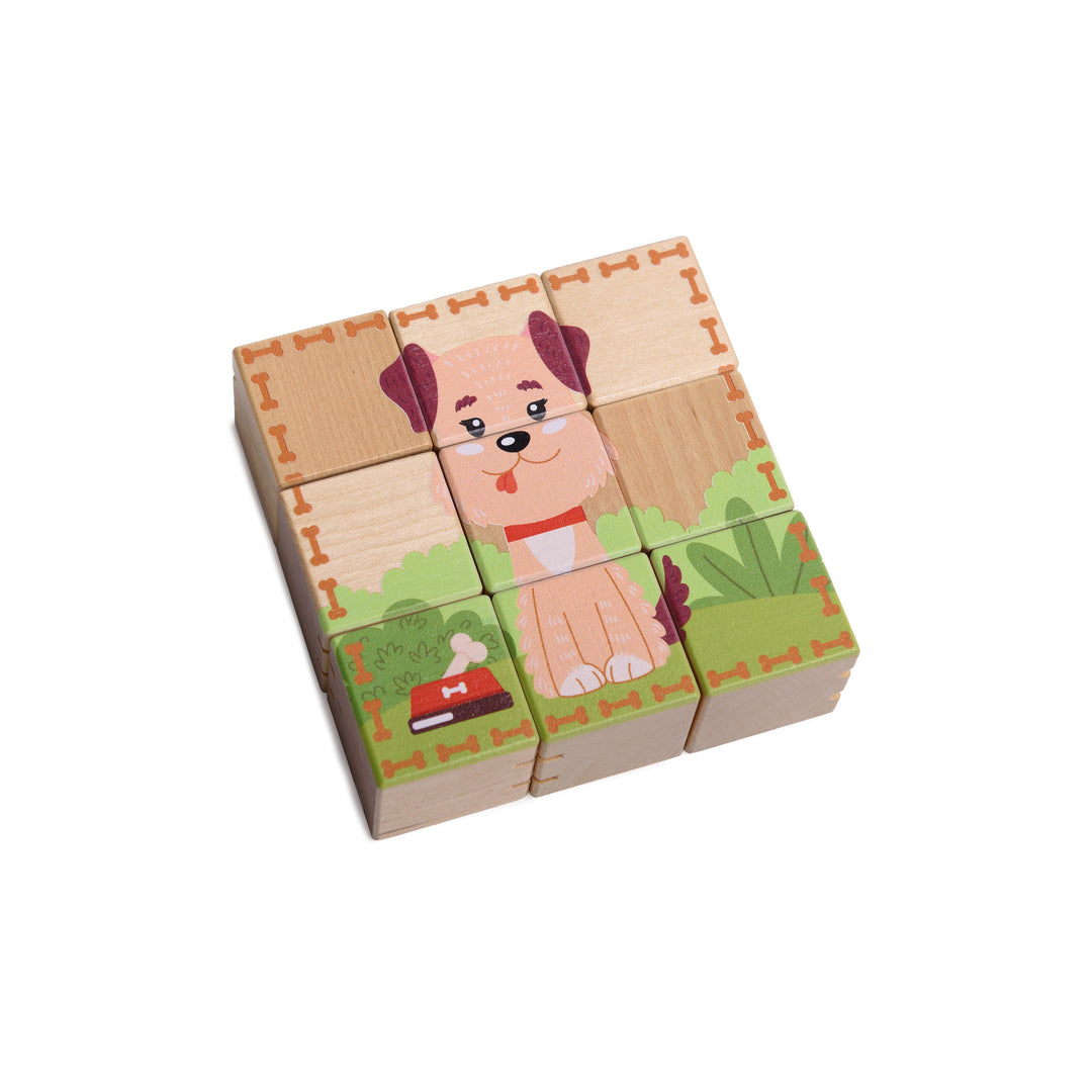 Wooden Cube Snake Puzzle