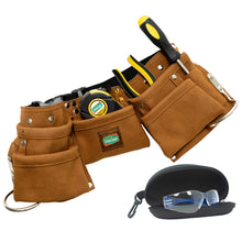 Load image into Gallery viewer, Kids Leather Tool Belt With Safety Goggles