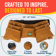 Load image into Gallery viewer, Kids Leather Tool Belt With Safety Goggles