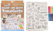Load image into Gallery viewer, Color And Learn Tablecloth Kit