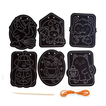 Load image into Gallery viewer, Boo Buddies Mini Scratch &amp; Scribble Window Banner Kit