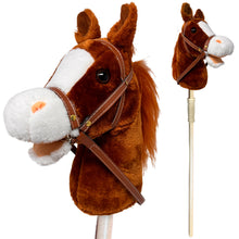 Load image into Gallery viewer, Playful Minds 37" Brown Bay Stick Pony