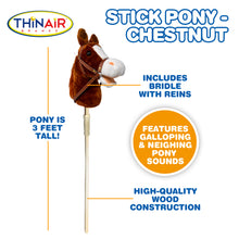 Load image into Gallery viewer, Playful Minds 37" Brown Bay Stick Pony