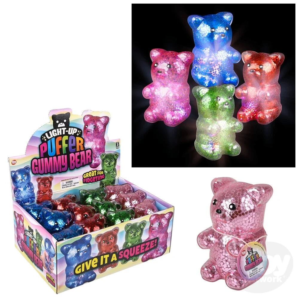 4.5" Sparkle Light-Up Puffer Yummy Bear