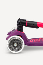 Load image into Gallery viewer, Foldable LED Neon Ultra Pink/Purple Maxi Micro Kickboard Deluxe Scooter