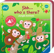 Load image into Gallery viewer, Play+ Shh... Who's There? Jungle Animals Board Book