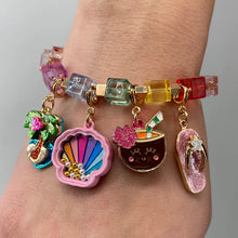 Load image into Gallery viewer, Gold Glitter Flip Flop Charm