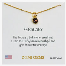 Load image into Gallery viewer, Gold Birthstone Necklace