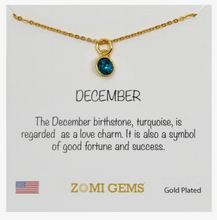 Load image into Gallery viewer, Gold Birthstone Necklace