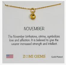Load image into Gallery viewer, Gold Birthstone Necklace