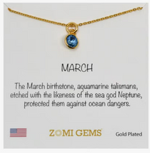Load image into Gallery viewer, Gold Birthstone Necklace