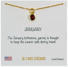 Load image into Gallery viewer, Gold Birthstone Necklace