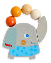 Load image into Gallery viewer, Elephant Wooden Grasping Toy Rattle