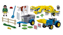 Load image into Gallery viewer, Small Tractor With Hay Swather
