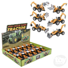 Load image into Gallery viewer, 7" Die-Cast Pull Back Farm Tractor