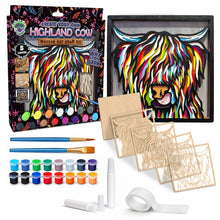 Load image into Gallery viewer, Highland Cow Wooden Art
