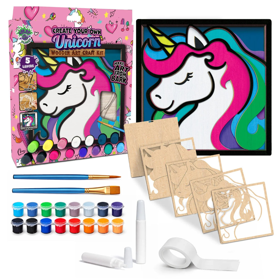 Unicorn Wooden Art