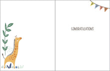 Load image into Gallery viewer, Giraffe And Monkey Baby Card