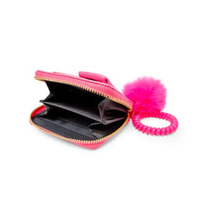 Load image into Gallery viewer, Shiny Jumbo Bow Spiral Strap Wallet Hot Pink