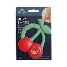 Load image into Gallery viewer, Bitzy Shake Silicone Teether With Rattle Cherries
