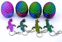 Load image into Gallery viewer, Crystal Dragon Egg Mini Keychain Fidget
