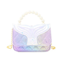 Load image into Gallery viewer, Mermaid Tail Pearl Handle Bag Purple