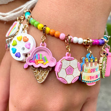 Load image into Gallery viewer, Gold Ice Cream Cone Shaker Charm