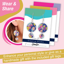 Load image into Gallery viewer, Painted Floral Acrylic Earrings