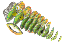 Load image into Gallery viewer, Eugy Chameleon 3D Puzzle