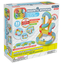 Load image into Gallery viewer, Rail Cube Magnetic Monorail Starter Block Set
