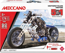 Load image into Gallery viewer, Meccano 5-In-1 Motorcycles Construction Set