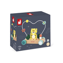 Load image into Gallery viewer, Tropik Pull-Along Jaguar Stacking Bead Toy
