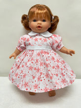 Load image into Gallery viewer, 10" Red Floral Print Doll Dress
