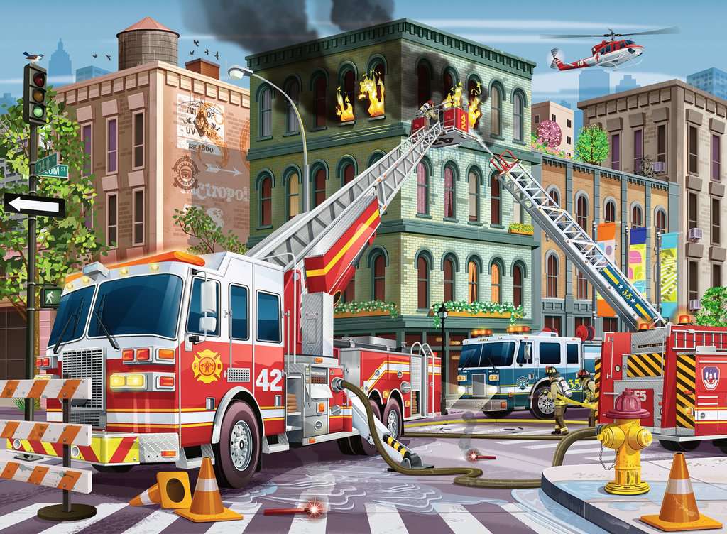 100 PC Fire Truck Rescue Puzzle