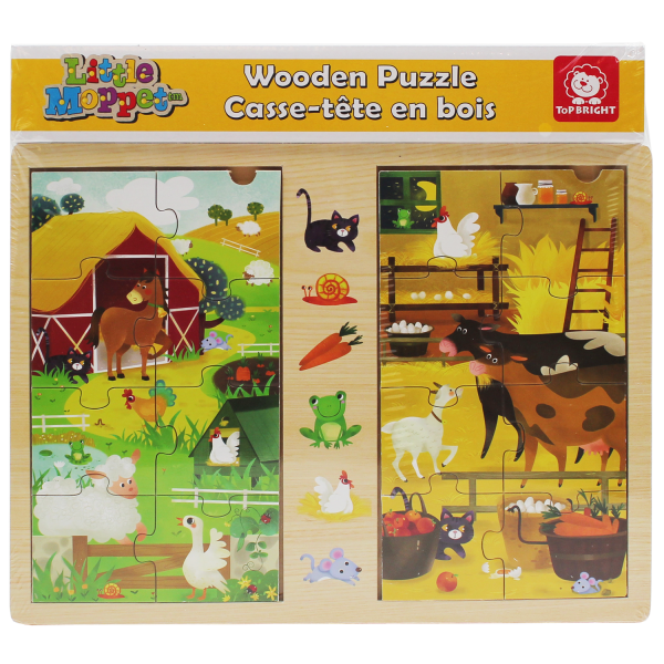16 PC Farm Double Wood Puzzle