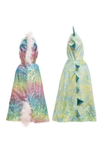 Load image into Gallery viewer, Rainbow Reversible Unicorn Dragon Cape Size 5/6