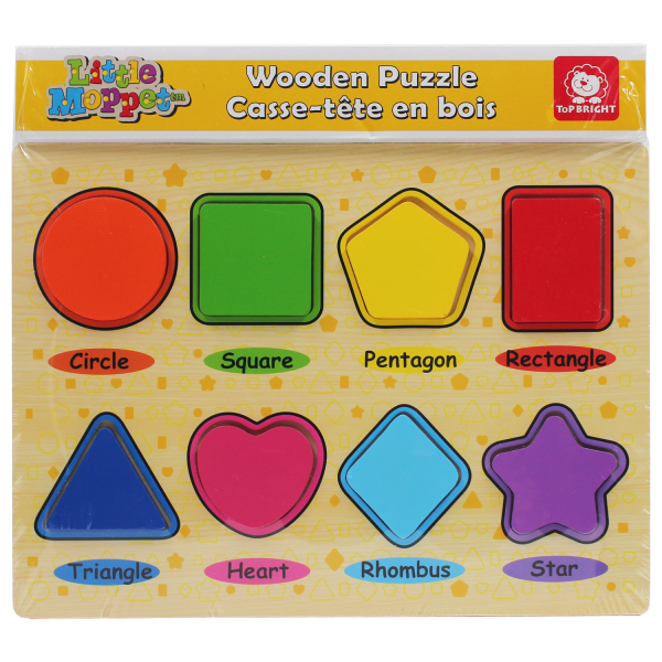8 PC 8 Shape Chunky Wood Puzzle