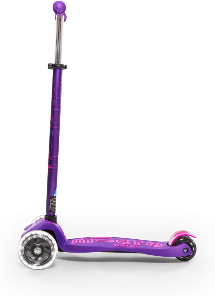 LED Purple Maxi Micro Kickboard Deluxe Scooter