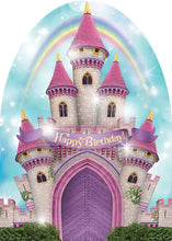 Load image into Gallery viewer, Princess Castle Glitter Birthday Card