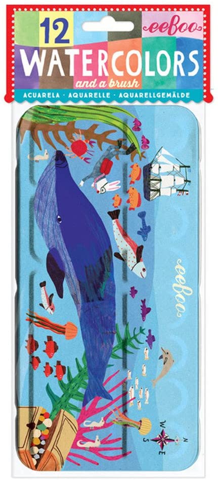 In The Sea 12 Watercolors Tin