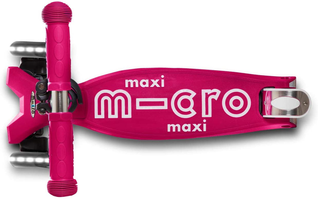 LED Pink Maxi Micro Kickboard Deluxe Scooter