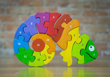 Load image into Gallery viewer, Counting Chameleon Puzzle