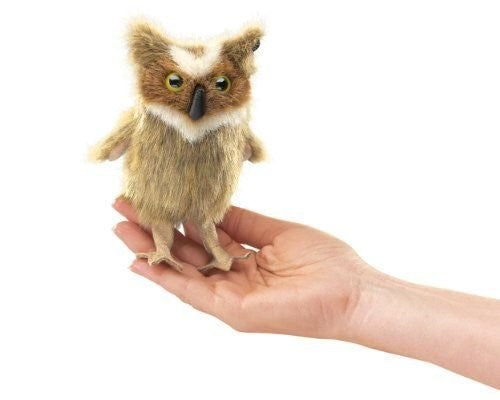 Mini Great Horned Owl Finger Puppet