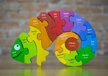 Load image into Gallery viewer, Counting Chameleon Puzzle