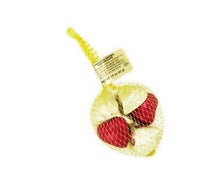 Load image into Gallery viewer, Red And Gold Chocolate Hearts In Mesh Bag